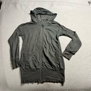 James Perse Women’s Charcoal Gray Supima Cotton & Modal Full Zip Hoodie Small
